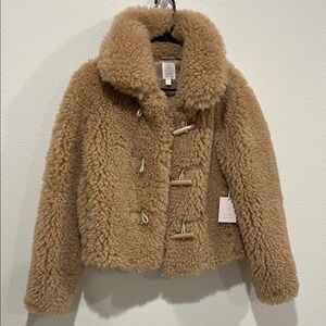 Lauren Conrad Cozy Tan Shearling Jacket